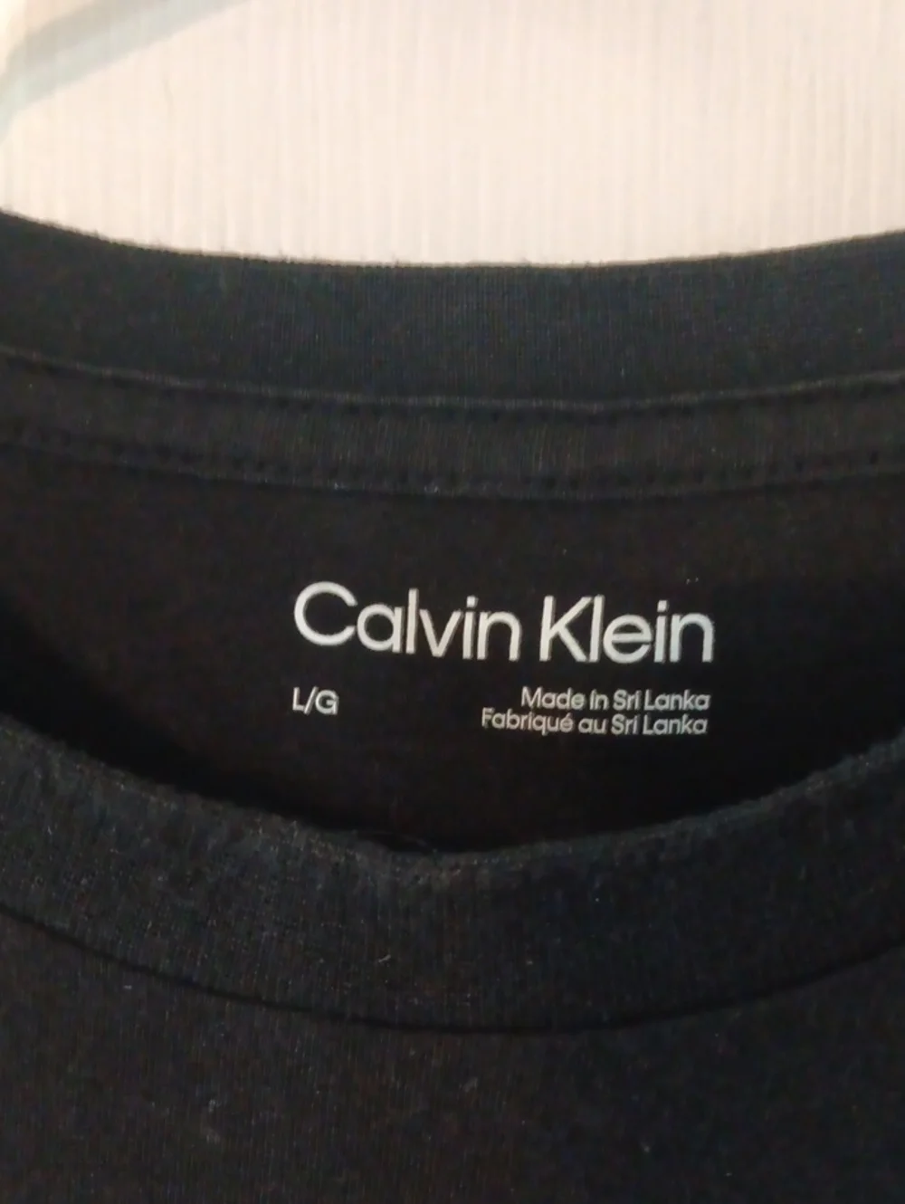 Calvin Klein Black Short Sleeve Tee with White Logo Band